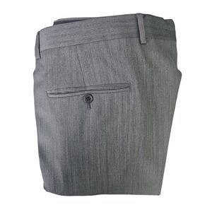 JoS.A BANK Men's Gray Pleated Dress Pants 38x32  Cuffed Tailored Business Casual